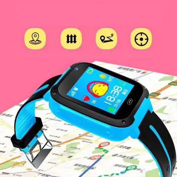 S4 Su Geçirmez dokunmatik ekranlı akıllı saat Bilek anti-kayıp SOS Dial Çağrı Smartwatch GPS Bulucu Izci Çocuklar Çocuk Hediyeler Görüntü 2