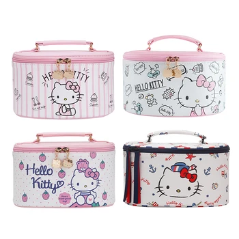 Sanrio Hello Kitty Karikatür Kozmetik Çantası Kawaii Kedi Melodi Depolama Yüksek Kapasiteli Makyaj çanta düzenleyici Küçük e n e n e n e n e n e n e n e n e n e Yıldız