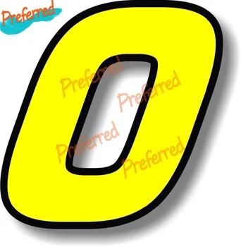 Sarı Yarış Numaraları Siyah Sınır Grafik Numarası Çıkartması Motokros Yarışı Dizüstü Kask Gövde Duvar Araba Sticker Kalıp Kesme