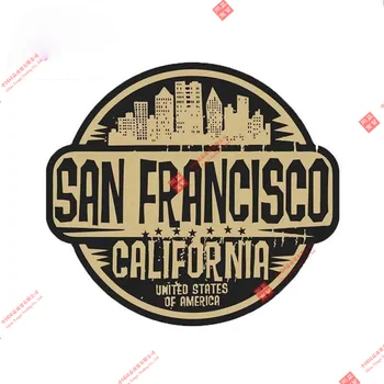 Satış San Francisco Motosiklet Landmark Rozeti Marka Araba Sticker Çıkartması Dekor Motosiklet Off-road Dizüstü Gövde Gitar PVC Vinil