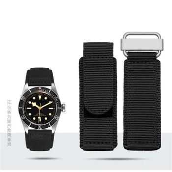 Seiko Rolex cırt cırt raptiye Naylon saat kayışı spor watchband nato kayış Siyah mavi yeşil bant Yüksek kaliteli toka