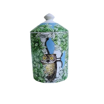 Seramik mum kavanozları kapaklı Tütsü Tutucular Oturma Odası Çalışma Süsler Ev Dekor El Sanatları Görüntü 2
