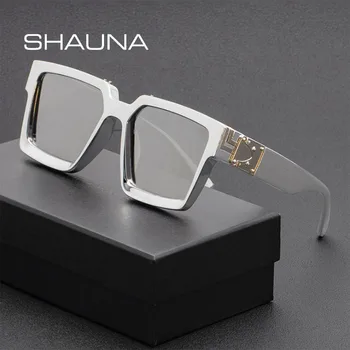 SHAUNA Ins Popüler Kare Güneş Gözlüğü UV400 Görüntü 2