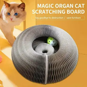 Sihirli Organ Kedi Tırmığı Kurulu Kedi Oyuncak Çan ile Kedi Taşlama Pençe Kedi Tırmanma Çerçeve Kedi Tırmığı Oyuncak