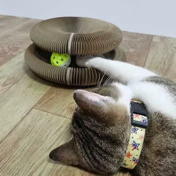 Sihirli Organ Kedi Tırmığı Kurulu Kedi Oyuncak Çan ile Kedi Taşlama Pençe Kedi Tırmanma Çerçeve Kedi Tırmığı Oyuncak Görüntü 2