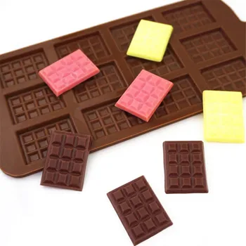 Silikon kalıp 12 Hatta Çikolata Kalıp Fondan Kalıpları DIY Şeker Çubuğu Kalıp Kek Dekorasyon Araçları Mutfak Pişirme Aksesuarları