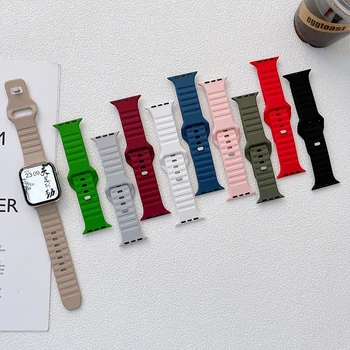 Silikon Kayış apple saat bandı 49mm 41mm 45mm 44mm 40mm 38mm 42mm Spor watchband iWatch serisi 5 3 SE 6 7 8 Ultra bilezik