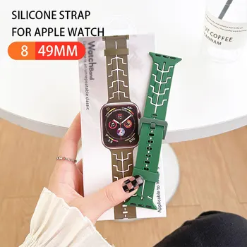 Silikon Kayış apple saat bandı 8 49mm 42mm 38mm kauçuk watchband bilezik iwatch bileklik Serisi 7 SE 5 4 3 2 1se 45mm 41mm