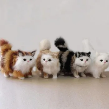 Simülasyon Hayvan Modeli Dolması Peluş Yumuşak Kedi Oyuncaklar El Yapımı Elektrikli Sondaj Sevimli Güzel Oyuncaklar Çocuk Çocuk Doğum Günü Hediyeleri