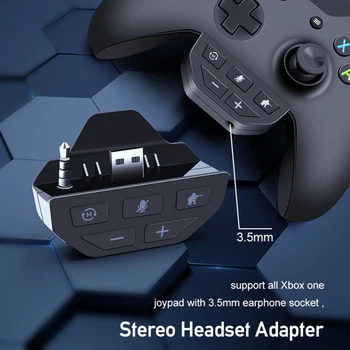 Siyah stereo Kulaklık Adaptörü Denetleyici 3.5 mm Ses Adaptörleri Kulaklık Dönüştürücü Micros X-One Kablosuz Gamepad Aksesuarları
