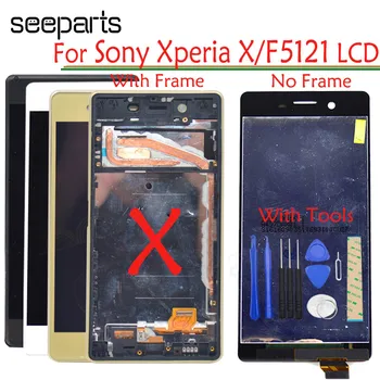 Sony Xperia X için LCD ekran dokunmatik ekranlı sayısallaştırıcı grup F5122 Ekran Yedek Parçalar SONY F5121 LCD Xperia X Ekran