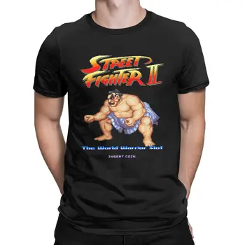 Street Fighter 2 II E. Honda Orijinal Retro Vintage 16 bit Arcade Sürüm Şampiyonu Baskı erkek giyim T-Shirt Saf Pamuk