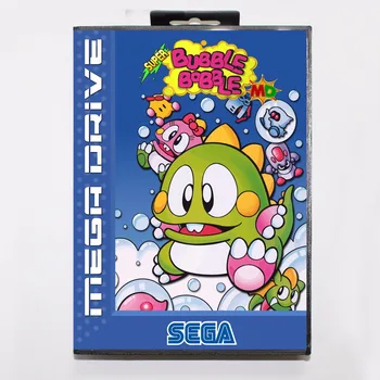 Süper Kabarcık Bobble Için Perakende Kutusu Ile 16 bitlik MD Oyun Kartı Sega Mega Drive