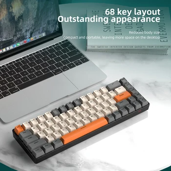 T8 Kablolu Mekanik Klavye Aydınlık Keycaps RGB Kablolu Oyun Klavye USB Tablet için Dizüstü Bilgisayar Oyun Arka ışık 