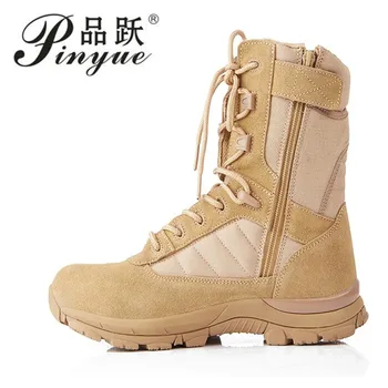 Taktik Çizmeler Askeri Savaş Yürüyüş Ayakkabıları Ordu sandy Nefes Giyilebilir ile yüksek kalite Havadan Boot