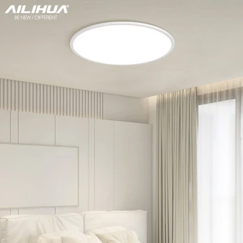 Tam spektrum yatak odası lambası ultra ince led göz koruması tavan lambası yüksek renk çalışma lambası modern basit oturma odası lambası Görüntü 2