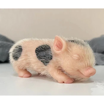 Tam Vücut Silikon Piglet Sevimli Mini Piglet Yeniden Doğmuş Bebek Bebek Piglet