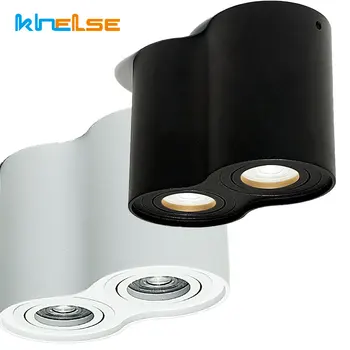 Tavan LED Ayarlanabilir Spot ışıkları 5W 10W GU10 Kısılabilir Ampuller Yüzey Montaj Spot Oturma Odası Mutfak İçin 110V 220V