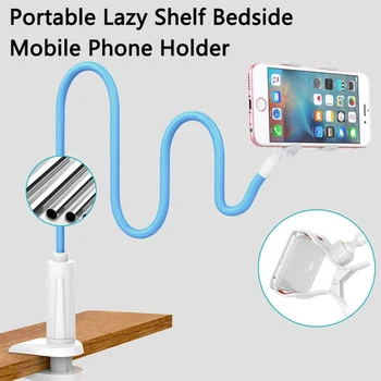 Taşınabilir 360° Cep telefon tutucu Standı Klip Esnek Tembel Yatak Masaüstü Braketi Akıllı Telefonlar Masa Yatak Montaj Standı Taban Desteği
