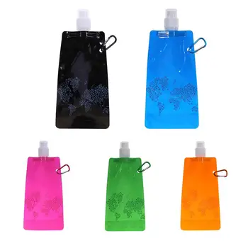 Taşınabilir Katlanır Su şişe çantası Açık Spor Malzemeleri Açık Spor Malzemeleri Yürüyüş Kamp Yumuşak Şişe Su Torbası
