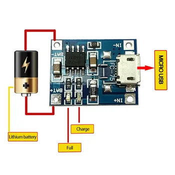 Tip-c / Mikro / Mini USB 5V 1A 18650 TP4056 Lityum pil şarj cihazı Modülü Şarj Kurulu İle Çift Fonksiyonları Koruma Dropship