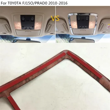 Toyota Land Cruiser Prado için FJ150 2010-2016 Ön Üst Çatı Okuma İşığı Lambası Kalıp Kapağı Kiti Trim Araba Styling Aksesuarları
