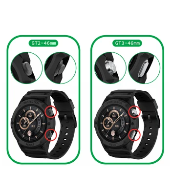 TPU Çerçeve Kabuk Kapak Bilek Watchband Koruyucu İçin Huawei izle GT 3/2 GT3 / GT2 46mm Kayış Spor Bandı Bileklik Tampon Durumda Görüntü 2