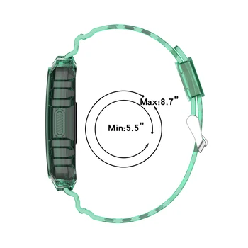 TPU Şeffaf Smartband Bilek Watchband Huawei band6 Renkli Silikon saat kayışı Onur Band 6 Aksesuarları Bilezik Görüntü 2