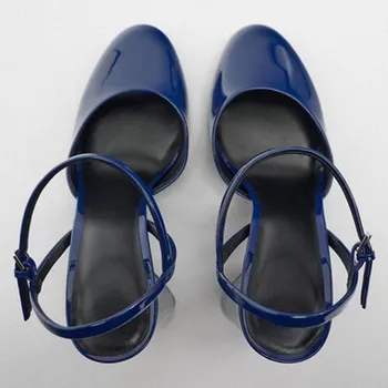 TRAF Mavi Topuklu Ayakkabılar Kadınlar İçin Bahar Süper Yüksek topuklu Kadın Ayakkabı Pompaları 2023 Zarif Parti Kadın topuklu ayakkabılar Tasarımcı Lüks Görüntü 2