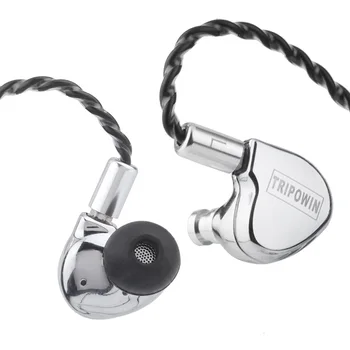 Tripowin TC-01 1DD 10mm Sı+PU Sürücü hıfı Kulak Kulaklık ile Metal Konut, ayrılabilir 0.78 mm 2Pin Kablo