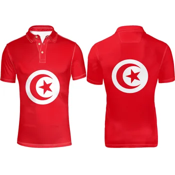 TUNUS gençlik dıy ücretsiz özel ad numarası tun Polo GÖMLEK ulusal bayrak tunisie tn islam arapça arap tunus baskı fotoğraf giyim Görüntü 2