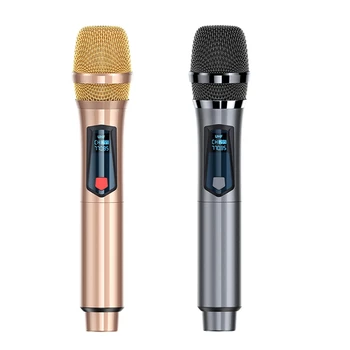 UHF Kablosuz el mikrofonu İle Şarj Edilebilir Alıcı Ve Pil Karaoke Şarkı İçin Parti