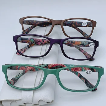 Ultra hafif Moda okuma gözlüğü Ultra hafif Tam çerçeve Yüksek çözünürlüklü okuma gözlüğü Erkekler ve Kadınlar Taşınabilir Yaşlı Ayna