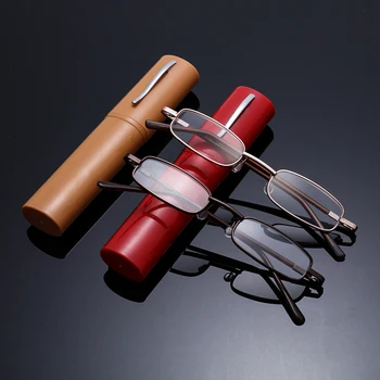 Unisex okuma gözlüğü Erkekler Kadınlar Ultra hafif Taşınabilir anti-yorgunluk Presbiyopi Gözlük Durumda Diyoptri Gözlük +1.0 1.5 2.0