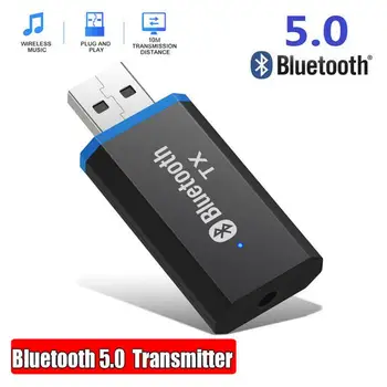 USB Bluetooth 5.0 Verici Adaptörü 3.5 mm AUX stereo jak Kulaklık Hoparlör İçin Uyumlu Ev TV Akıllı блятуя Адаптер