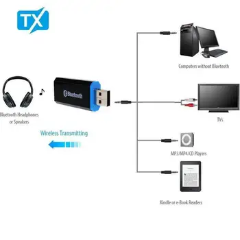 USB Bluetooth 5.0 Verici Adaptörü 3.5 mm AUX stereo jak Kulaklık Hoparlör İçin Uyumlu Ev TV Akıllı блятуя Адаптер Görüntü 2