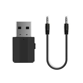 USB Bluetooth Adaptörü Yükseltilmiş BT 5.0 2 İN 1 verici alıcı 3.5 mm Ses Dongle Kablosuz USB Adaptörü PC TV Kulaklık