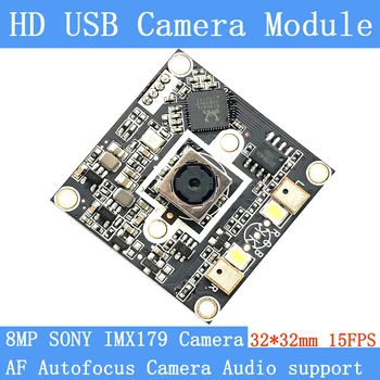 USB saf fiziksel güvenlik kamerası HD 800W SONY IMX179 endüstriyel seviye yakın uzaktan AF Otomatik Odaklama 4K USB kamera modülü desteği ses