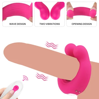 Uzaktan Kumanda Penis Klip Vibratör 9 Hız Penis Halkası Vibratör Testis Meme Masajı Klitoris Stimülasyon çiftler için oyuncaklar