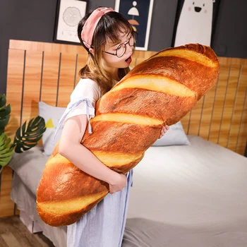 Uzun Tereyağı Ekmek Et ıpi Susam Pizza Biftek Yastıklar Gıda Peluş Yastık Simüle Aperatif Dekorasyon Arkalığı Yastık Görüntü 2