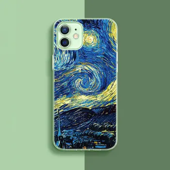 Van Gogh yağlıboya Silikon telefon kılıfı için Apple iPhone 13 12 Mini 11 Pro XS Max X XR 6 6S 7 8 Artı 5 SE 2020 Yumuşak Kapak Görüntü 2