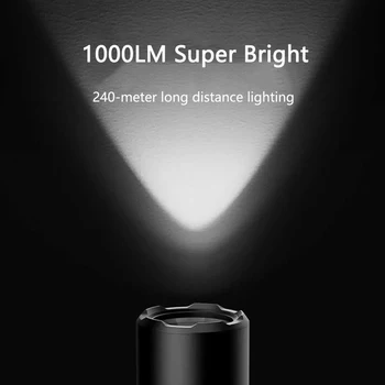 Xiaomi Mijia Çok fonksiyonlu LED el feneri Zumlanabilir Ultra Parlak Meşale cam kırıcı Emniyet Kemeri Kesici Araba Acil Durum ışığı Görüntü 2