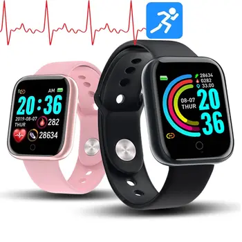 Y68 Renkli Ekran Su Geçirmez akıllı saat Spor Bilezik D20 Pro Sağlık Kan Basıncı Nabız Uyku Monitör Spor Smartwatch Görüntü 2