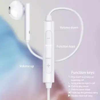 Yarı kulak Kablolu Kulaklık Tip-c Arayüzü Bakır Halka mikrofonlu hoparlör Ses Kontrolü Kulaklık İçin Uyumlu Huawei Görüntü 2