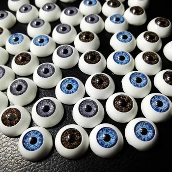 Yeni 120 adet (60 Pairs) 12mm Bebek Gözbebekleri Yarım Yuvarlak Akrilik Eyesfor DIY Bebek El Sanatları Mix Renk Plastik Bebek Göz Küresi Bebek Oyuncak Parçaları