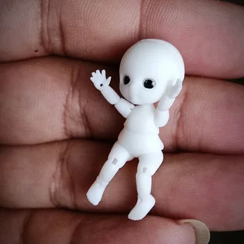 Yeni 3.5 cm Cep Bebek Oyuncak Mini Çok Eklemli Hareketli Palmiye Bebek Kız Dıy Giyinmek Dıy Oyuncak Hediyeler Görüntü 2