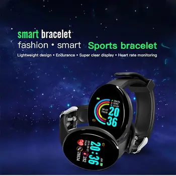 Yeni akıllı saat Erkekler Kadınlar akıllı bilezik LED D18 Smartwatch Su Geçirmez Akıllı Dokunmatik Ekran Bilezik Smartband 2022 Inteligente Görüntü 2
