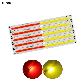 Yeni LED COB şerit 9V çift renk çalışma ışığı için bisiklet dıy aydınlatma kırmızı sarı led cob çip ışık kaynağı