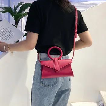 Yeni Lüks Çanta Kadın Çanta Tasarımcısı Küçük omuzdan askili çanta Moda Şeker renk Crossbody Çanta Deri Yüzük Bayan Çantası