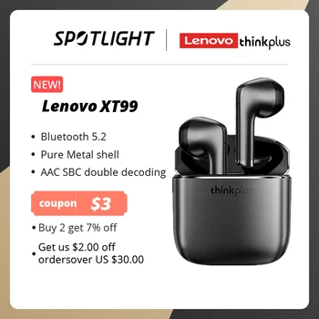 Yeni Orijinal Lenovo XT99 Kulaklık Bluetooth 5.2 TWS kablosuz kulaklık Stereo Spor Kulak Kancası Kulaklık İle Çift HD Mikrofon